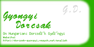 gyongyi dorcsak business card
